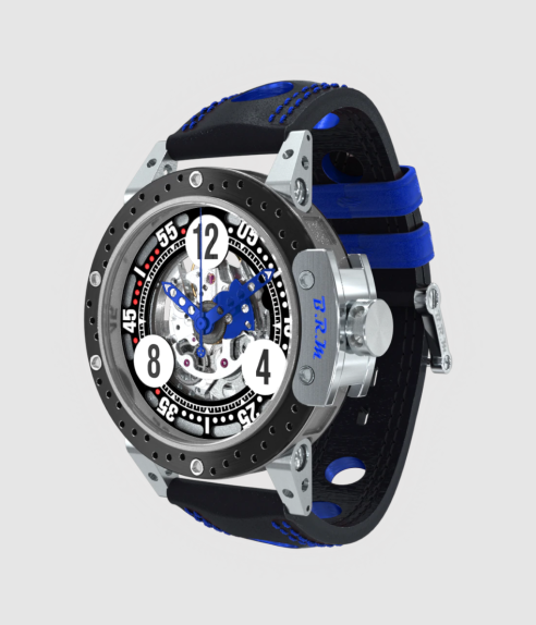 Review High Quality B.R.M Replica Watches For Sale BRM Racing DDF6-46 Dark Blue Skeleton